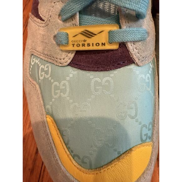 adidas Gucci x ZX 8000 Aqua GG Monogram Size 9 New W/ Defect - Picture 3 of 10